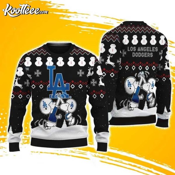 Los Angeles Dodgers Snoopy Charlie Brown Christmas Ugly Sweater