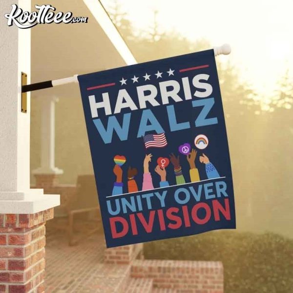 Harris Walz Unity Over Division Flag