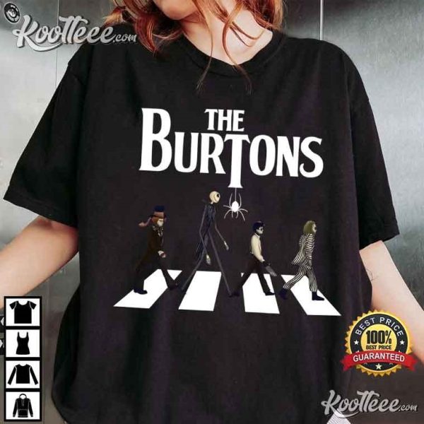 Tim Burton Movies Characters Abbey Road T-Shirt