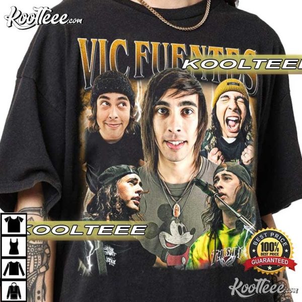 Vic Fuentes Pierce The Veil Vintage 90s T-Shirt