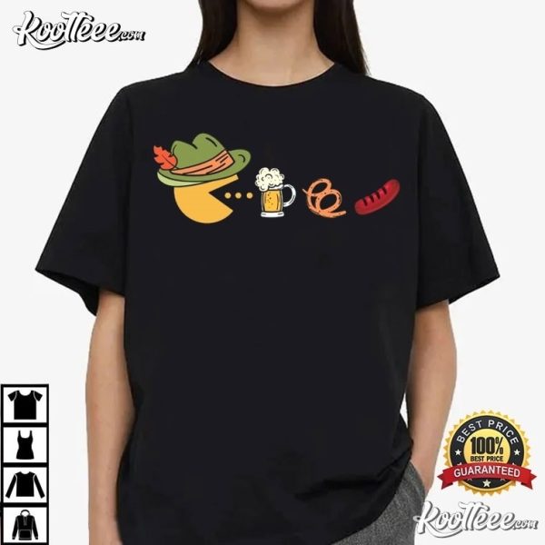 Pacman Oktoberfest Party Beer Festival T-Shirt