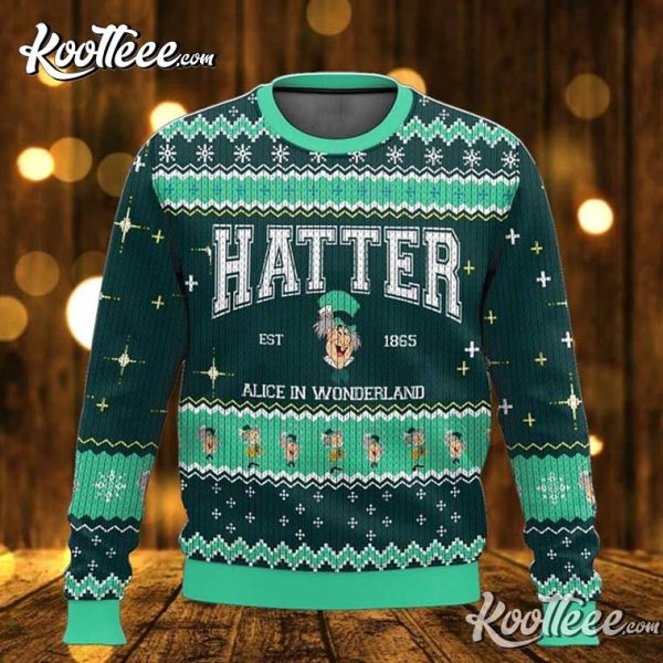 Hatter Alice In Wonderland Ugly Christmas Sweater