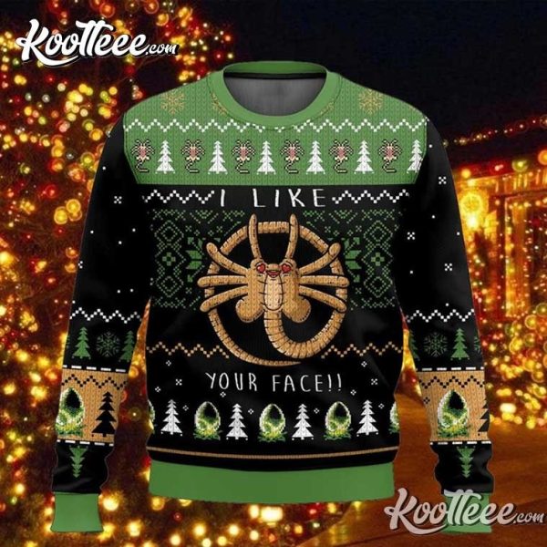 Alien Facehugger Christmas Ugly Sweater