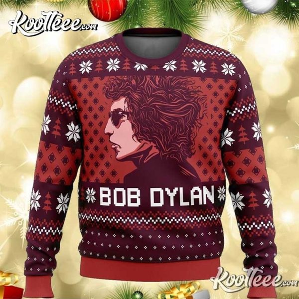 Bob Dylan Blood On The Tracks Ugly Christmas Sweater