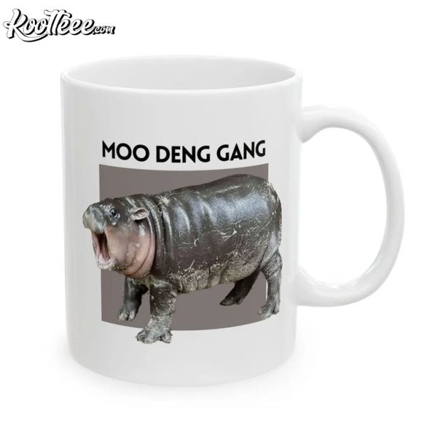 Moo Deng Gang Baby Hippo Ceramic Mug