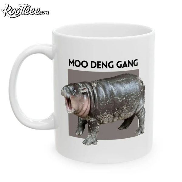 Moo Deng Gang Baby Hippo Ceramic Mug