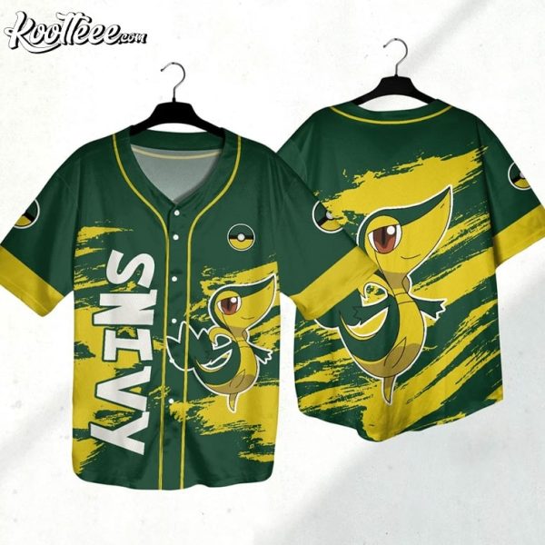 Snivy Pokemon Baseball Jersey