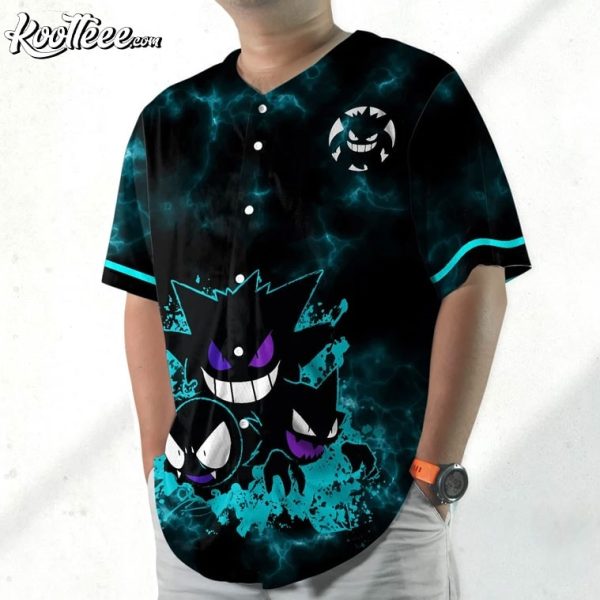 Gengar Japanese Anime Gift Baseball Jersey