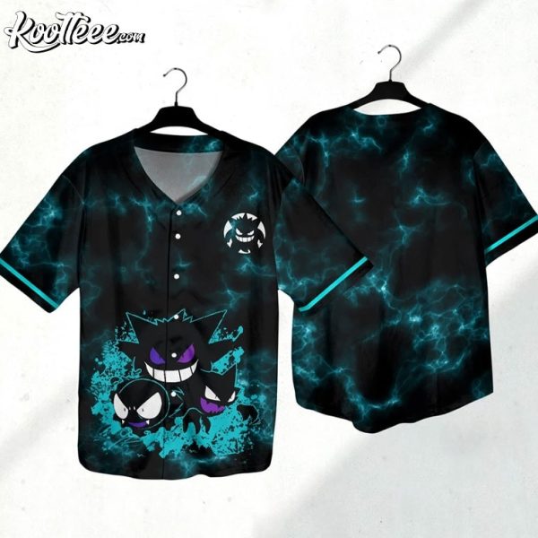 Gengar Japanese Anime Gift Baseball Jersey