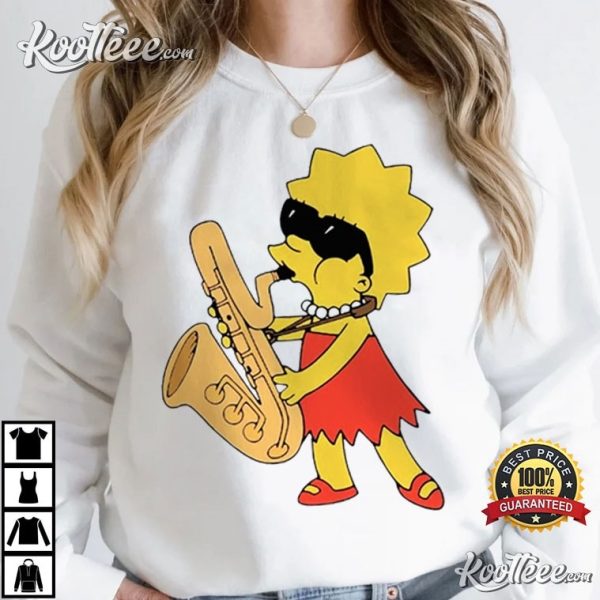 Lisa Simpson Saxophone The Simpsons T-Shirt