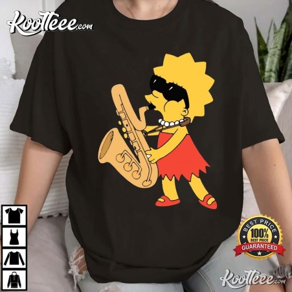 Lisa Simpson Saxophone The Simpsons T-Shirt