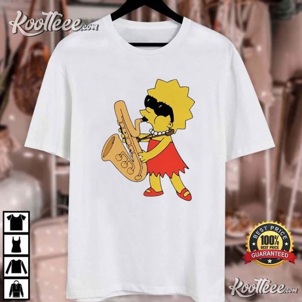 Lisa Simpson Saxophone The Simpsons T-Shirt