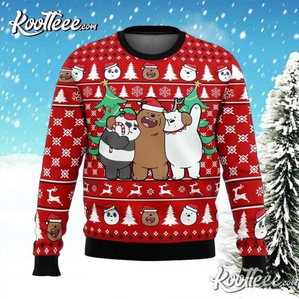 We Bare Bears Cheer Ugly Christmas Sweater