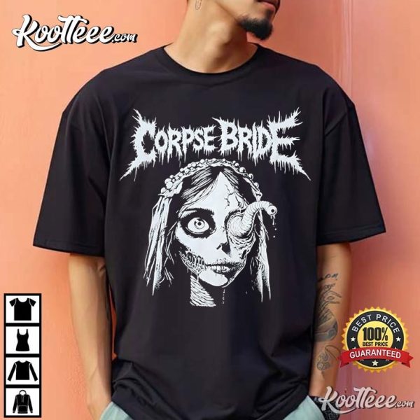 Corpse Bride Emily Death Metal Tim Burton T-Shirt