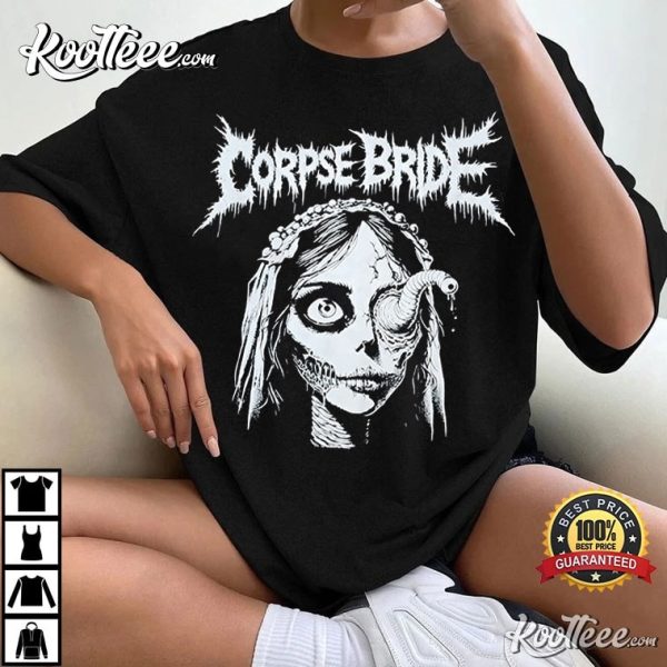 Corpse Bride Emily Death Metal Tim Burton T-Shirt