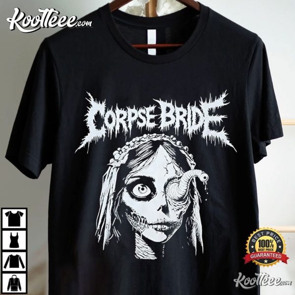 Corpse Bride Emily Death Metal Tim Burton T-Shirt