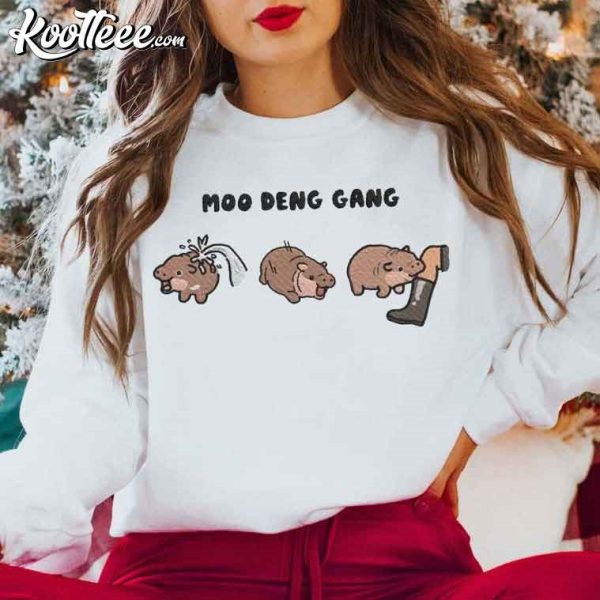 Moo Deng Gang Baby Hippo Embroidered Sweatshirt