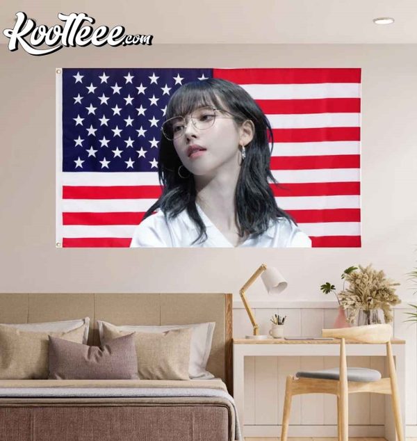 Karina Aespa Bunnie Kpop American Flag