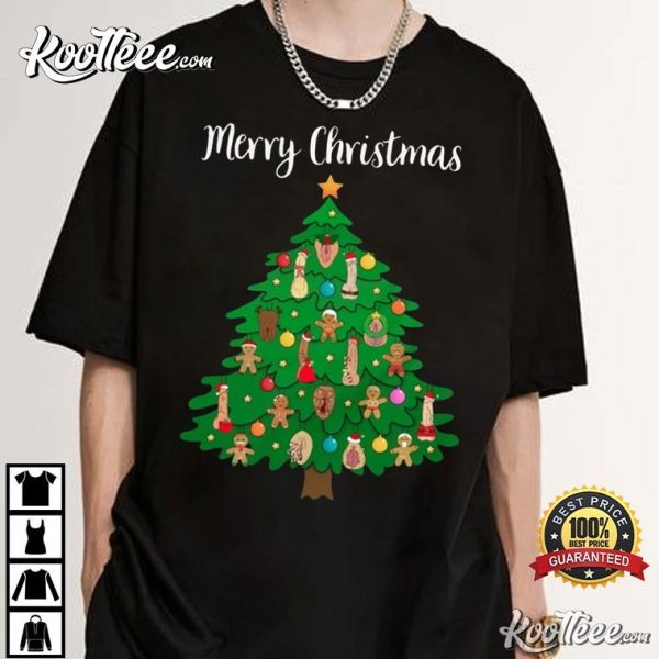 Dirty Christmas Xmas Tree Naughty Gift T-Shirt