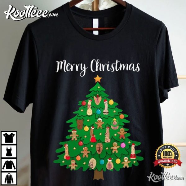 Dirty Christmas Xmas Tree Naughty Gift T-Shirt