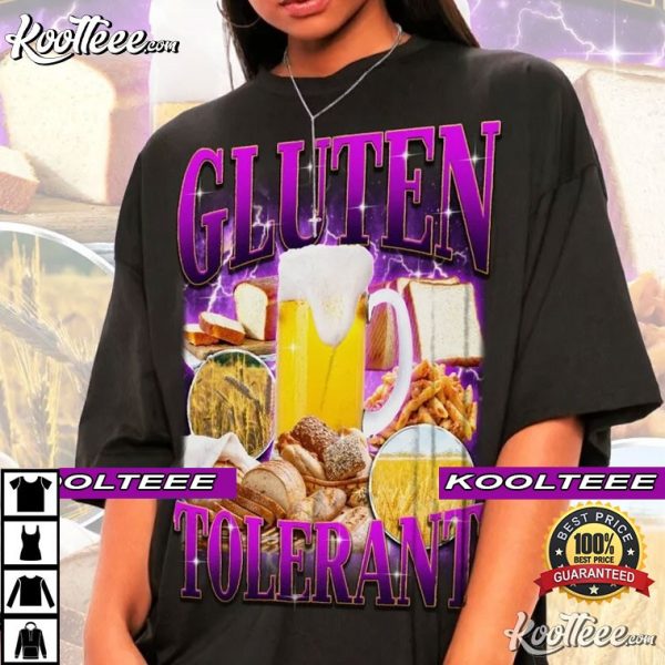 Gluten Tolerant Funny 90s Graphic T-Shirt