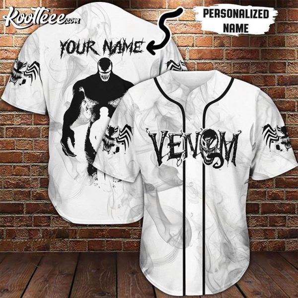 Venom Halloween Horror Custom Baseball Jersey