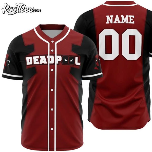 Deadpool Marvel Personalized Baseball Jersey