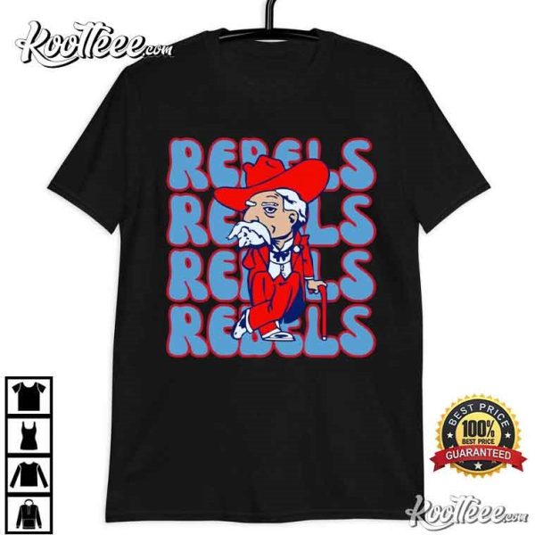 Ole Miss Rebels Football Colonel Reb Mascot T-Shirt