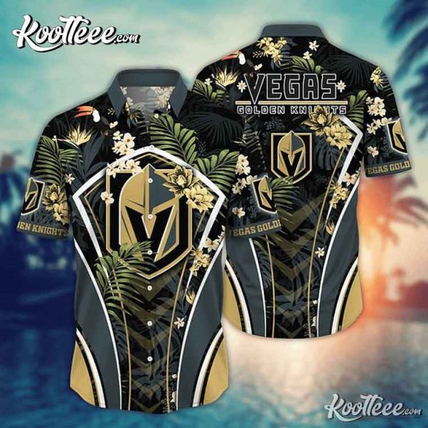 Vegas Golden Knights Floral Hawaiian Shirt