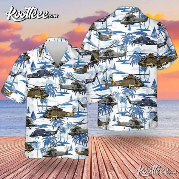 US Navy Kaman Seasprite Tropical Hawaiian Shirt