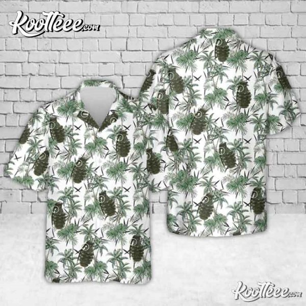 US WWII Mk 2 Pineapple Grenade Hawaiian Shirt