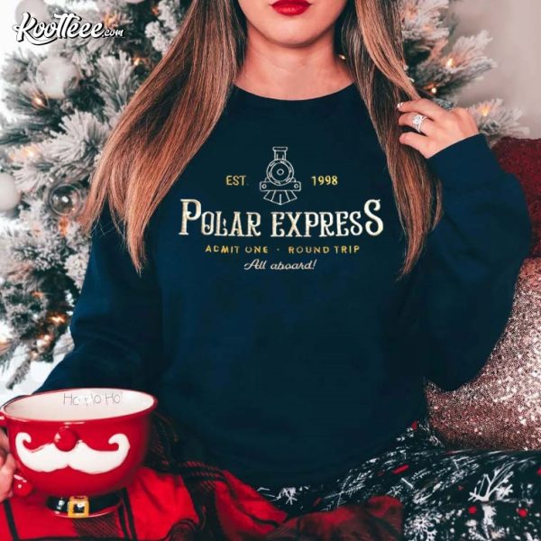 Polar Express Christmas Embroidery Sweatshirt