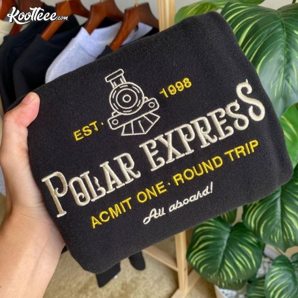 Polar Express Christmas Embroidery Sweatshirt