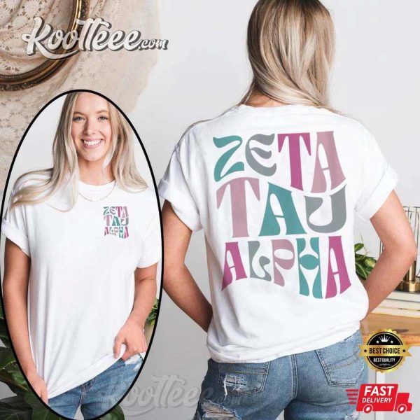 Zeta Tau Alpha Groovy Sorority T-Shirt