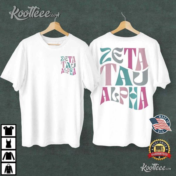 Zeta Tau Alpha Groovy Sorority T-Shirt