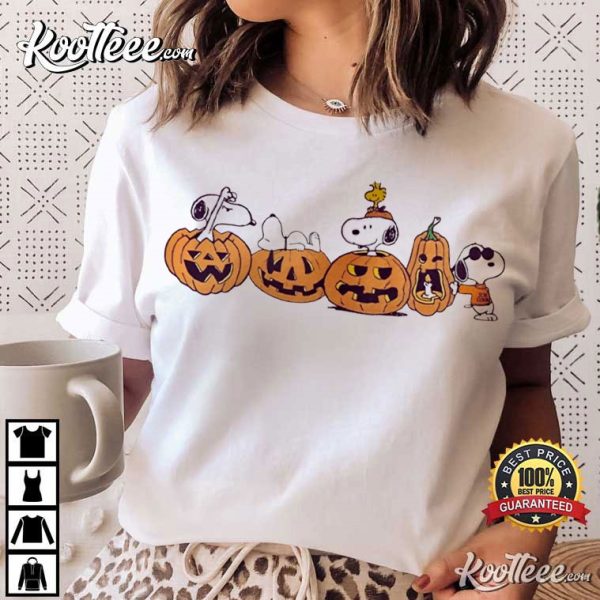 Snoopy Halloween Pumpkins Peanuts T-Shirt