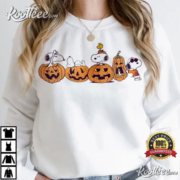 Snoopy Halloween Pumpkins Peanuts T-Shirt