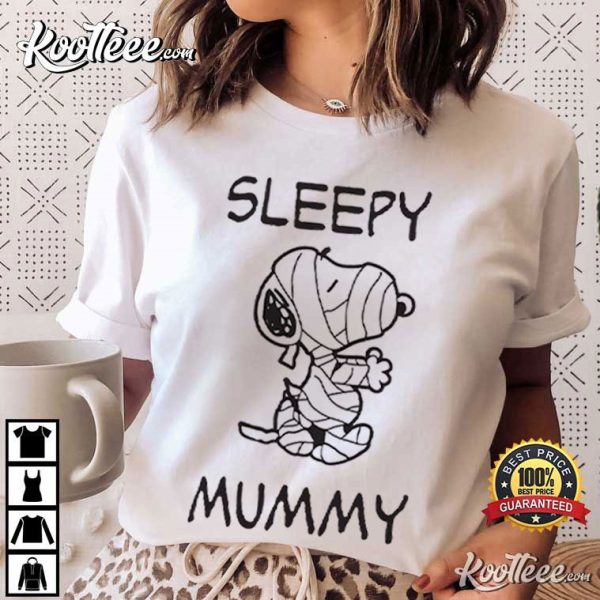 Sleepy Mummy Snoopy Halloween Spooky T-Shirt