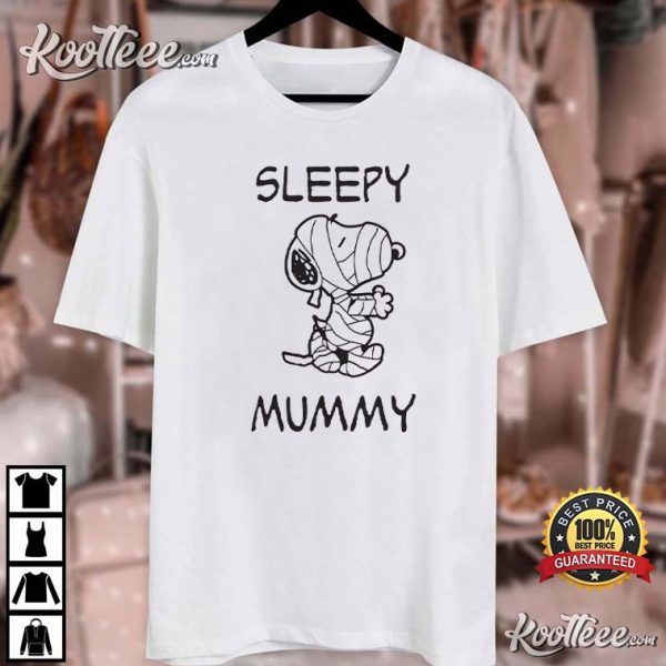 Sleepy Mummy Snoopy Halloween Spooky T-Shirt