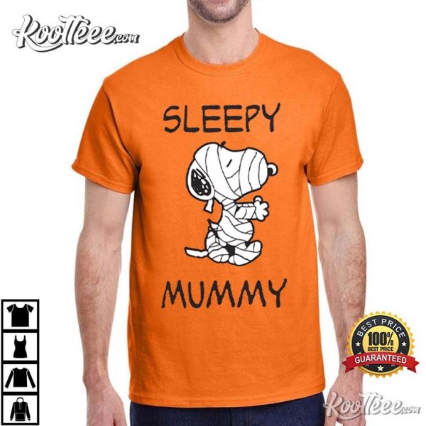 Sleepy Mummy Snoopy Halloween Spooky T-Shirt