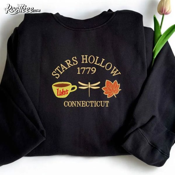 Stars Hollow 1779 Connecticut Gilmore Girls Embroidered Sweatshirt