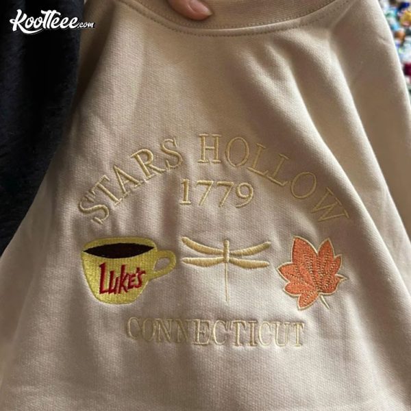 Stars Hollow 1779 Connecticut Gilmore Girls Embroidered Sweatshirt