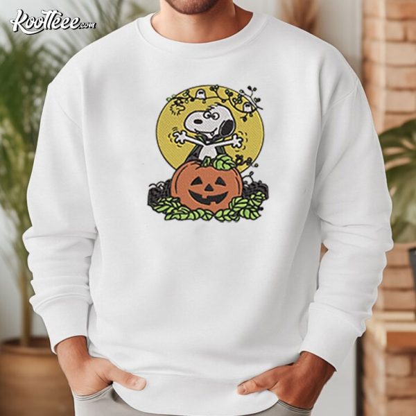 Snoopy Dracula Pumpkin Halloween Embroidered Sweatshirt