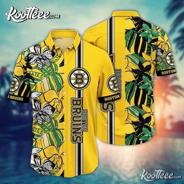 Boston Bruins NHL Aloha Hawaiian Shirt