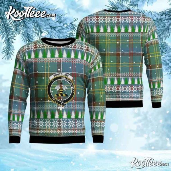 Whitelaw Tartan Crest Christmas Ugly Sweater