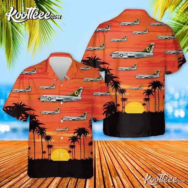 US Navy Corsair VA-25 Sunset Hawaiian Shirt