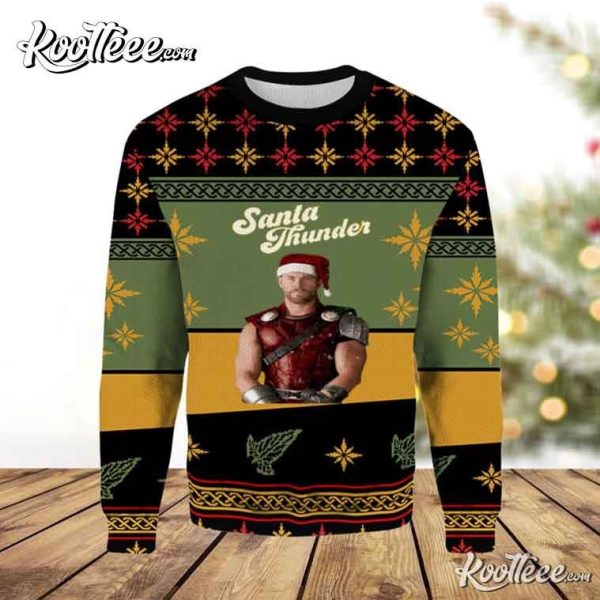 Thor Santa Thunder Marvel Ugly Christmas Sweater