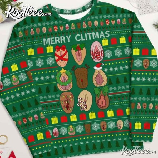 Merry Clitmas Gag Gift Ugly Christmas Sweater