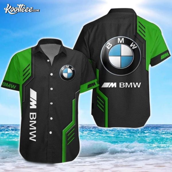 BMW M Logo Green Black Hawaiian Shirt