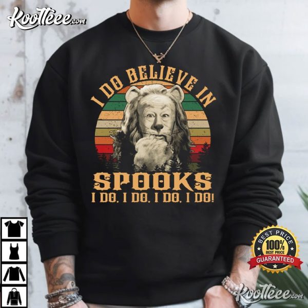 The Cowardly Lion I Do Believe In Spooks Vintage T-Shirt